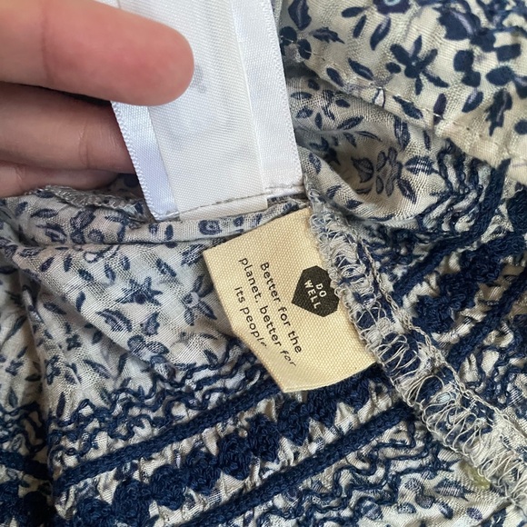 Madewell Jeanette Crop Top Florentine Floral Blue Size Large NWT Boho - Picture 12 of 15